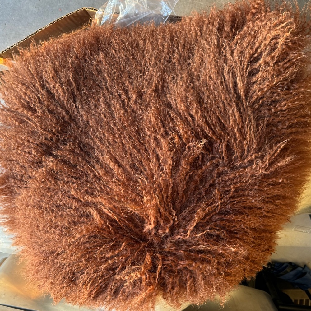 WEST ELM Mongolian Lamb Pillow Cover